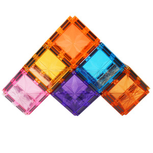 Wellbbplay New Star, Juego de 50 Piezas de Bloques Magnéticos 3D Cuadrados y Triangulares, Juguete Educativo de Construcción con Temática de Edificios Famosos - Product Image 4