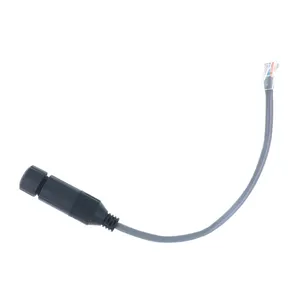 Waterproof Plastic Shell Cable Assembly With Shielding Soldering Terminal Overmolded To Straight RJ45 Plug