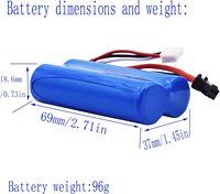 Baterai Cair Blomiky 2-Pack 7.4V 1500mAh dengan 1000 Siklus dan Suhu Operasi -20~+60