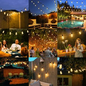 Guirnalda de <span class=keywords><strong>Luces</strong></span> Solares para Exteriores ST38 de 7.62M con 25 LED, 4 Modos, Bombillas de Filamento Retro, Impermeables, para Jardín y Patio - Product Image 5