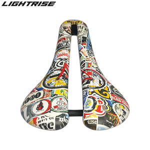 Coussin de siège de vélo de route en fibre de carbone confortable avec selle de siège de vélo de montagne de peinture comique - Product Image 6