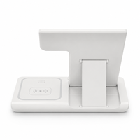 Chargeur sans fil magnétique 3-en-1 pliable 15W avec port Type-C pour téléphone, montre et écouteurs - Utilisation à domicile, au bureau et en voyage
