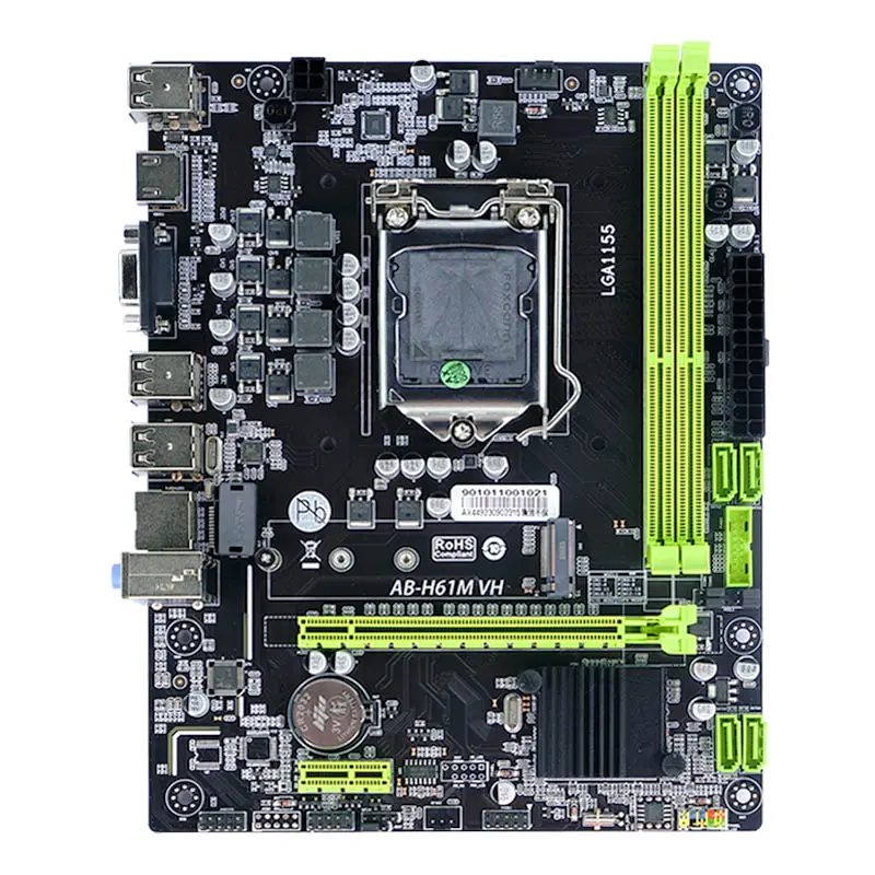 Venda quente I3/I5/I7 Processador LGA1155 Canais Duplos DDR3 M-ATX H61 Placa-Mãe Para Casa