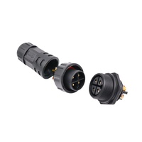 IP68 4Pin vis fixation câble prise M25 assemblage prise mâle à montage sur panneau prise femelle 300V 15A adaptateur en Nylon pour panneaux d'alimentation