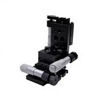 Plataforma Manual XYZ LDTSZ-03-09 de 34x34 mm, Recorrido de 13 mm en 3 Ejes, Microposicionamiento de Precisión, Plataforma de Laboratorio