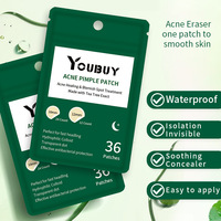 Youbuy Patchs Hydrocolloïdes Anti-Acné 36 Pièces Jour & Nuit avec Extrait d'Arbre à Thé, Imperméables et Invisibles, Support Dropshipping