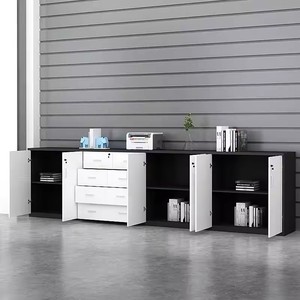 Rangement latéral en bois modulaire de meubles de poste de travail de bureau de couleur personnalisée classeur à deux portes et <span class=keywords><strong>3</strong></span> <span class=keywords><strong>tiroirs</strong></span> - Product Image 5