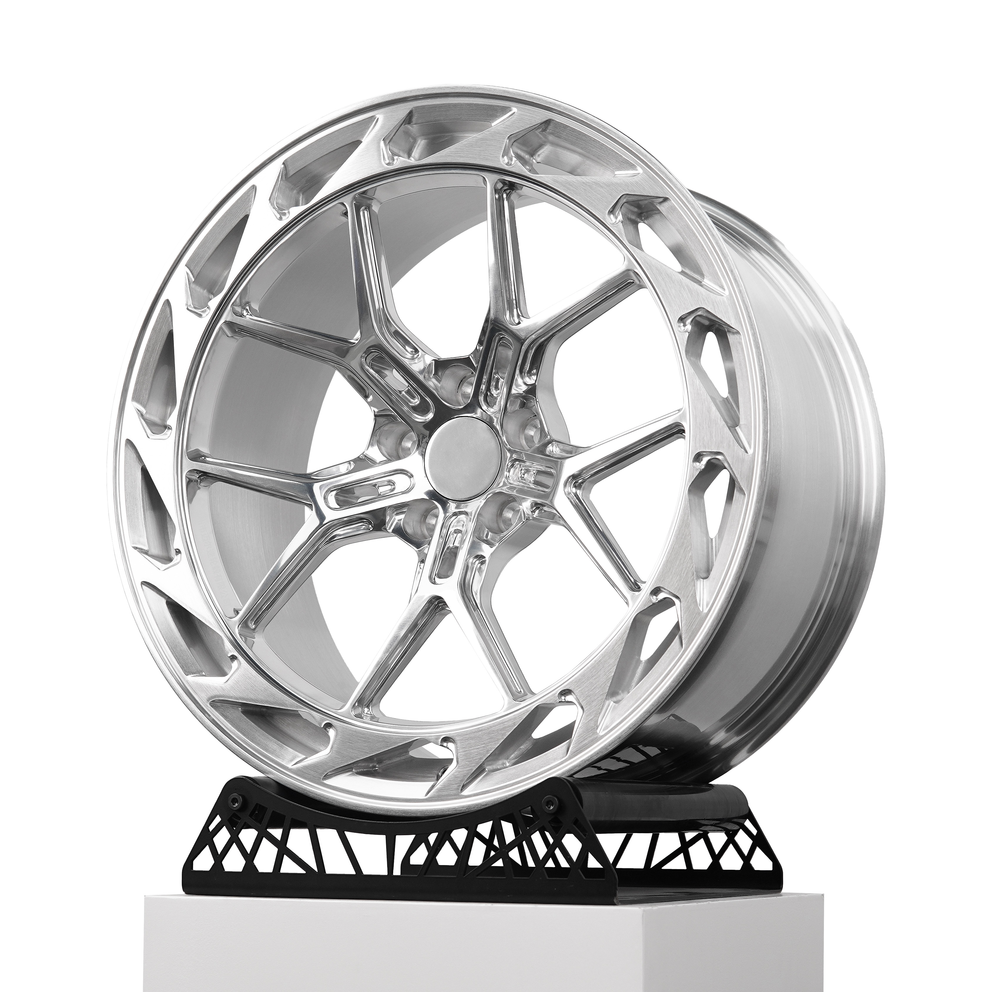 POLISHED & BRUSHED SILVER