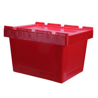 Boîte de rangement pliable en plastique réutilisable, best-seller, avec couvercle, pour le transport
