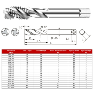 Tarauds métalliques pour machines, revêtement titane, matériaux M35, filetage unifié, taraud spiralé UNF/UNC/<span class=keywords><strong>UNEF</strong></span>/UN - Product Image 2