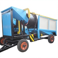 Usine de lavage d'or mobile à 98 % de taux de récupération, trommel à or portable en SUS304 pour l'extraction d'or alluvionnaire à petite échelle en rivière