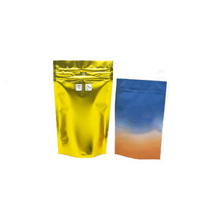 Custom Printed Mylar 3.5 Smell Proof Stand up Pouch Food 3.5g 7g 28g UV Glossy Plastic Ziplock Mylar Packaging <b>Bags</b> - Product Image 1