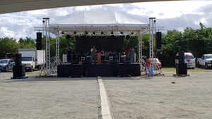 Structure de scène portable en aluminium pour concerts en extérieur avec toit en treillis et éclairage, fabriquée à Guangzhou - Product Image 2