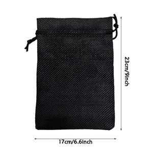 Bolsas de Arpillera con Cuerda 17x23cm, Bolsas Grandes de Lino con Cordón, Bolsas de Regalo Reutilizables, Bolsitas para Joyería, para Fiestas y Navidad - Product Image 2