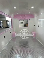 Chariot à glaces rose compact en acier inoxydable, stand de vente de hot-dogs portable, pour usage commercial, résistant à la rouille, garantie 2 ans