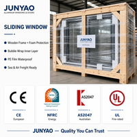 Ventana Corredera de Aluminio con Doble Acristalamiento Insonorizada JUNYAO Factory USA NFRC 6063-T5 AS2047 CE ODM Personalizada para Proyectos Hoteleros