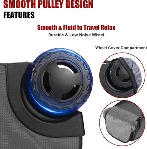 Sac à dos à roulettes unisexe gratuit avec une grande capacité et une résistance à l'eau pour les sacs à roulettes scolaires avec des roues insonorisées - Product Image 2