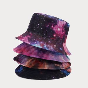 Chapeau de soleil à visière motif ciel étoilé tendance Europe-Amérique pour femme, chapeau bob personnalisé pour homme, idéal pour l'été et les voyages en extérieur, protection solaire - Product Image 1