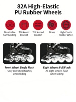 Patins à roues alignées professionnels Ruidongle pour slalom et freestyle, ajustables, pour figures plates et décoratives, usage spécial pour l'entraînement des entraîneurs