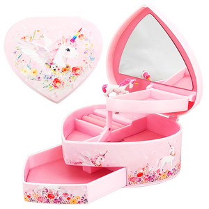 Elegante Caja Musical <span class=keywords><strong>de</strong></span> Joyería con Diseño <span class=keywords><strong>de</strong></span> Unicornio Jakos - Regalo Perfecto para Cumpleaños, Navidad y Festividades para <span class=keywords><strong>Niñas</strong></span> - Caja Musical para Niños - Product Image 1