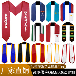 Túnica de Graduación para Maestros, Doctorados y Licenciados, de Satén, con Impresión Digital, Hecha a Mano, con Logotipo Colorido, para Primavera/Verano - Product Image 5