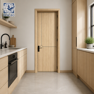 <span class=keywords><strong>Porte</strong></span> intérieure WPC à grain <span class=keywords><strong>de</strong></span> bois naturel, motif cercle croisé, design minimaliste pour <span class=keywords><strong>chambre</strong></span> moderne, hôtel, villa, hôpital - Product Image 3