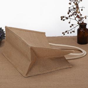 Customized Logo <b>Hemp</b> Bag Shopping Gift Advertising Linen Tote Bag Fashion Environmental Protection Cotton and Linen Tote Bag - Product Image 3