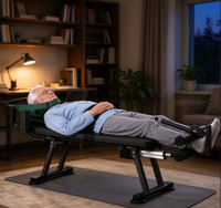 Machine de traction électrique cervicale et lombaire avec harnais de cou et fixation de cheville, banc de décompression dorsale pour soulager la raideur