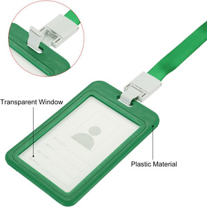 En stock : badges de travail transparents double face, porte-noms, porte-cartes, cordons, passe-admissions en plastique avec logo imprimé - Product Image 3