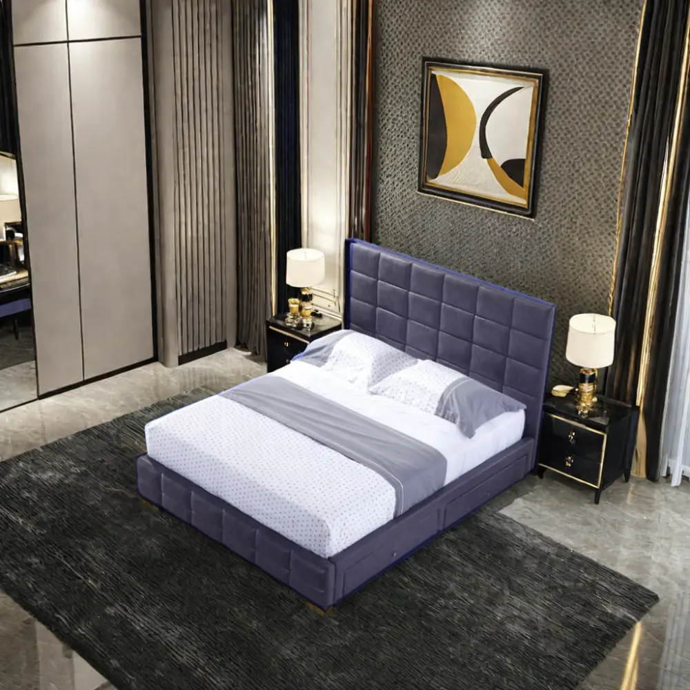 modernes fünf-sterne-hotel projekt schlafzimmer doppelbett größe italienisches design bett möbel luxus bett