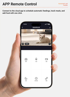 Distributeur automatique de nourriture pour animaux de compagnie avec minuterie, caméra HD intelligente, contrôle par application Tuya, accessoires pour animaux de compagnie en gros, distributeur de nourriture pour chats intelligent