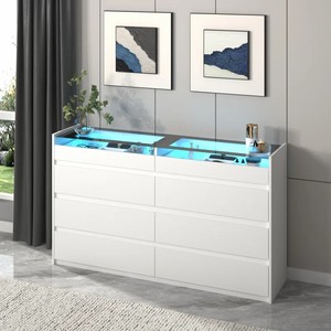 Elegant Living Room Smart Led Solid Wood Cabinet Dresser Nordic Tallboy Kitchen Woman Shallow <strong>Tall</strong> Chest <strong>of</strong> <strong>Drawers</strong> With Glass - Product Image 1