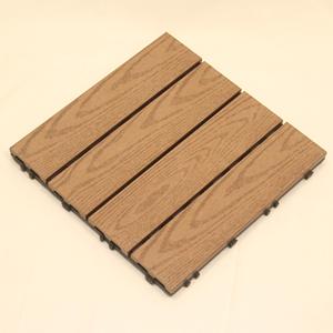 Contemporary 300*300mm <strong>DIY</strong> <strong>WPC</strong> Interlocking <strong>Deck</strong> <strong>Tiles</strong> Waterproof Composite Outdoor Flooring for Patio Garden Anti-Slip Click - Product Image 5