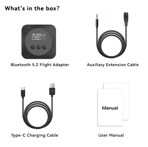 Wireless <strong>Bluetooth</strong> Transmitter Airplane <strong>Headphone</strong> <strong>Adapter</strong> for Airplane Flight Video Games TV - Product Image 6