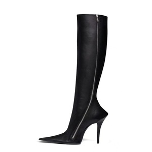 Botine Femme New Material Pointed Toe Designer Stiletto Heel Shoes Knee High Women <b>Boots</b> for 2025 - Product Image 1