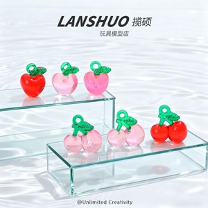 Dijes de Resina Epoxi con Forma de Fruta, Colgantes de Manzana, Cereza y Fresa, Accesorios para Manualidades, Llaveros Unisex, Joyería de Moda Invierno 2025 - Product Image 3