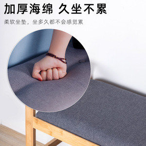 Bamboo Shoe <b>Rack</b> With Cushioned Seat Multi Tier Storage For Entryway Changing Shoes Dustproof Minimalist Design - Product Image 3
