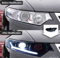 Phares à LED modifiés HXFG pour Honda Spirior CU2 8ème génération Euro Accord 2009-2013, projecteurs LED, feux de jour LED, clignotants dynamiques 12V