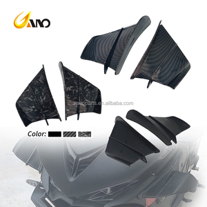 Accessoires de moto WANOU Aile fixe anti-vent ABS en fibre de carbone Déflecteur d'air <span class=keywords><strong>Aileron</strong></span> de moto Kits de carénage Spoiler latéral - Product Image 1