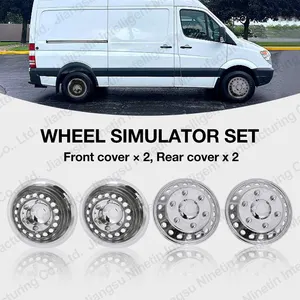 Mirror Polished Wheel Hub Cover 16 Inch Stainless Steel Wheel Simulator For 2012-2021 Dodge Mercedes Freightliner Sprinter Van
