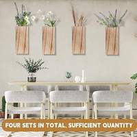 Support de jardinière murale en bois massif 2 pièces personnalisé en usine conception de plateau de pot de fleurs créative pour suspendre les plantes d'intérieur ou le jardin