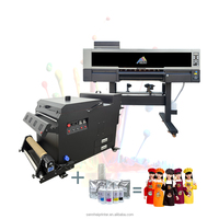 Nieuwe volautomatische 2-kops DTF I3200 24 inch inkjet poeder-schudmachine 60cm T-shirt A1/A2 transfer Xp600 3ALPS DTF printers