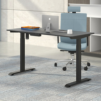 Meilleure vente, Style occidental, cadre de bureau mentale à moteur unique, hauteur réglable, levage de haut en bas, bureau électrique debout