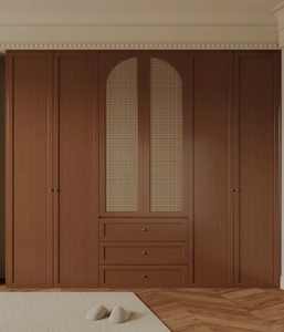 <strong>Medieval</strong> Style Luxury Solid Wood Bedroom Wardrobes Handcrafted Shaker Door Customizable Color Durable Antique Storage <strong>Furniture</strong> - Product Image 2