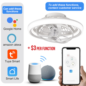 Ventilateur de plafond industriel à moteur DC avec lumière LED, télécommande, lampe en plastique - Fonctionnement silencieux, refroidissement de l'air - Product Image 5
