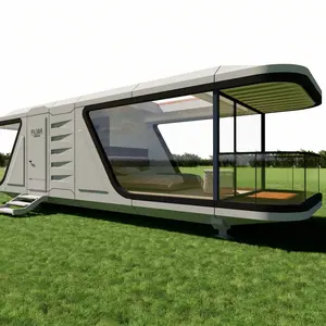 Usine FUQIAN Faible coût + préfabriqué + extérieur + maison modulaire + capsule spatiale