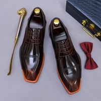 ASTON M.JAZZ Handgefertigte Hochwertige Maßgeschneiderte Herren Spitze Schnürschuhe Stilvolle Atmungsaktive Lederschuhe für das Büro