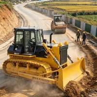 Bulldozer de 152kW con Motor de Ahorro de Combustible, Suministro Directo de Fábrica, Topadora Reforzada de 17 Toneladas para Trabajos de Nivelación de Terrenos