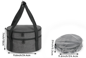Sacs isothermes ronds à double couche pour le déjeuner, sacs thermiques pour pizza, porte-casseroles réutilisables, sacs isothermes pour les fêtes en plein air - Product Image 5