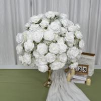 Boule de fleurs super grande de 80 cm, série de fleurs sauvages, centre de table vert, décoration d'espace pour cérémonie de mariage, boule de fleurs de table